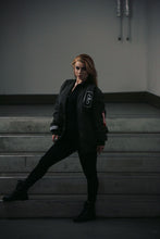 Load image into Gallery viewer, PROVOCATEUR -  Black Bomber Jacket Unisex
