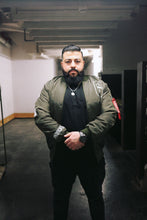 Load image into Gallery viewer, PROVOCATEUR - Olive Green Bomber Jacket Unisex