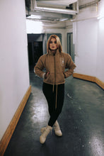 Load image into Gallery viewer, PROVOCATEUR - Beige Cropped Puffer Jacket
