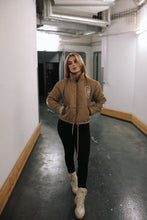 Load image into Gallery viewer, PROVOCATEUR - Beige Cropped Puffer Jacket

