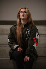Load image into Gallery viewer, PROVOCATEUR -  Olive Green Bomber Jacket Unisex
